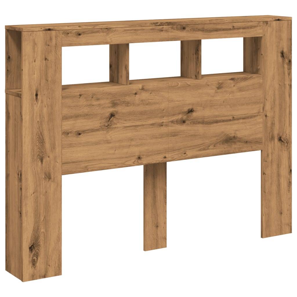 vidaXL LED-Kopfteil Artisan-Eiche 140x18,5x103,5 cm Holzwerkstoff