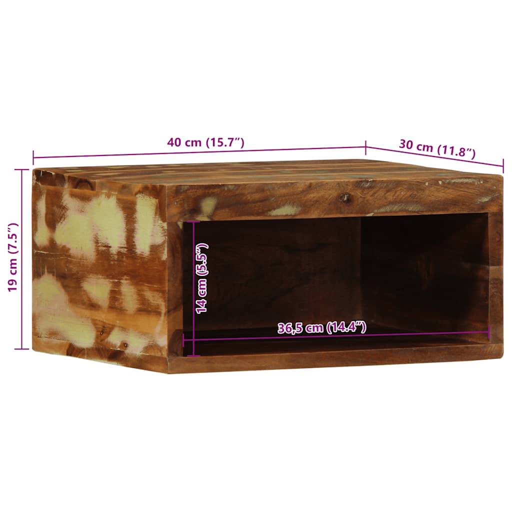 vidaXL TV-Wandschrank 40x30x19 cm Altholz Massiv