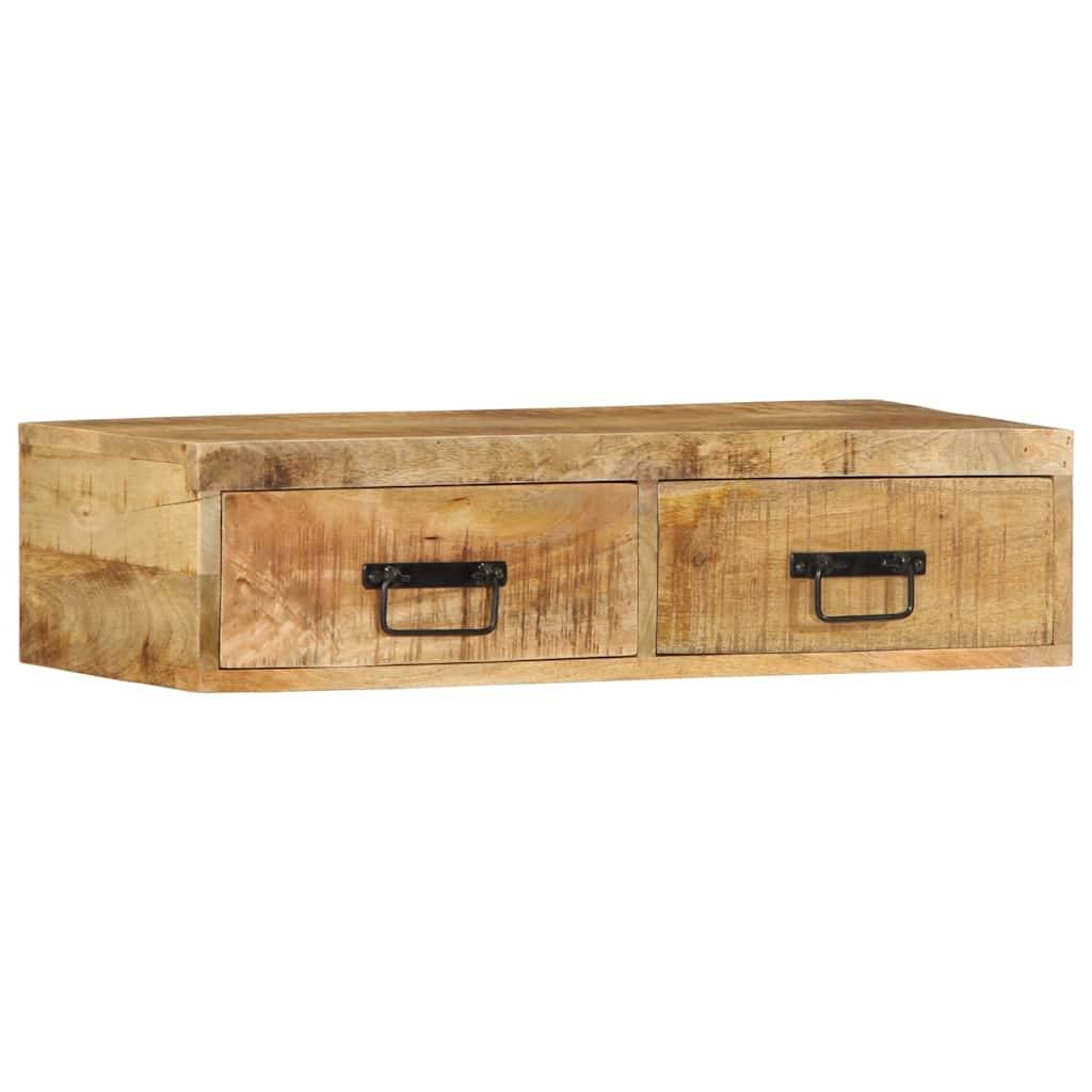 vidaXL TV-Wandschrank 80x30x19 cm Raues Mangoholz