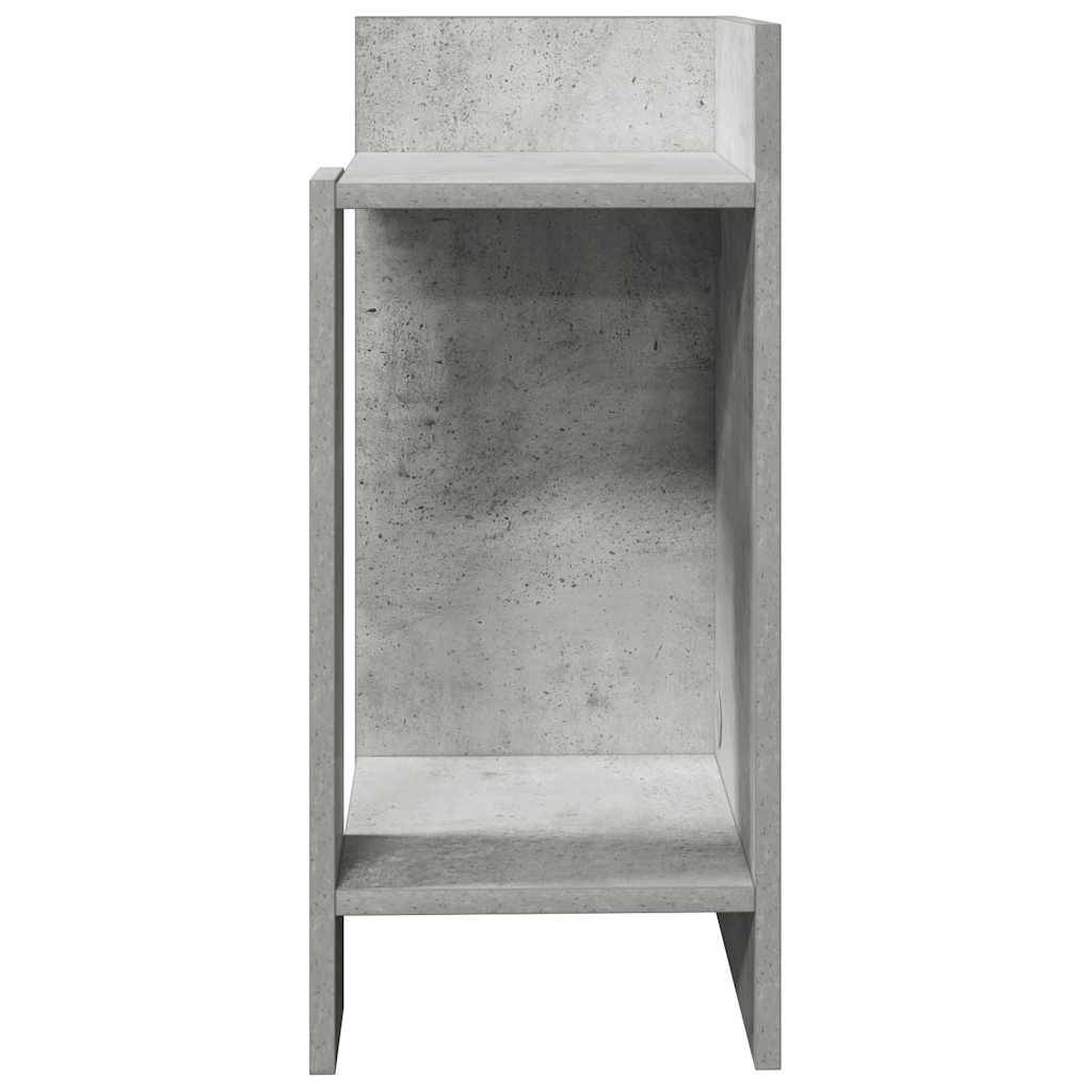 vidaXL Beistelltische 2 Stk. mit Ablage Betongrau 25,5x27x60 cm