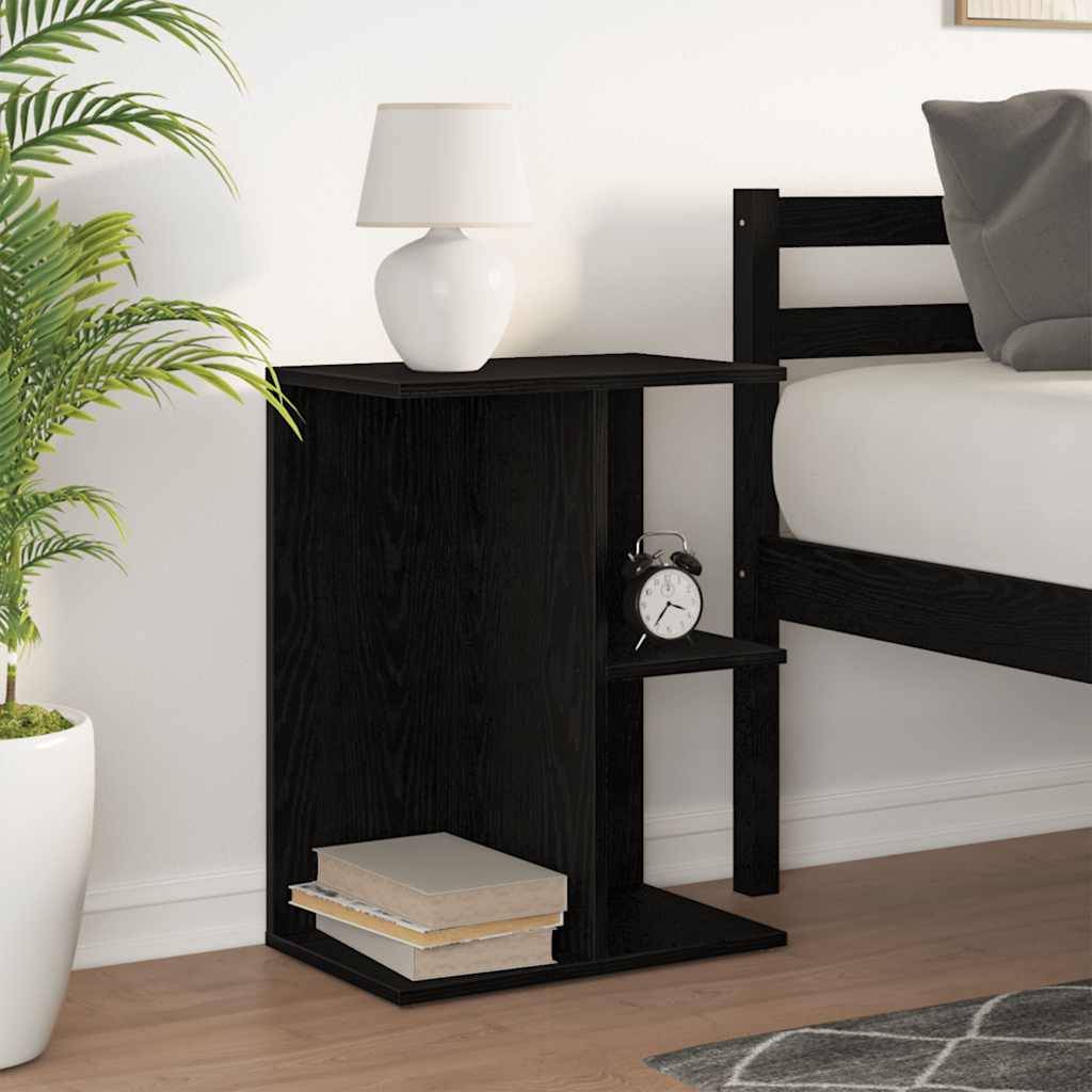 vidaXL Nachttisch Schwarz Eichen-Optik 46,5x29x61 cm Holzwerkstoff