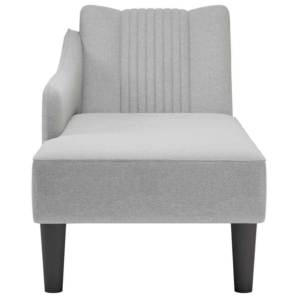 vidaXL Chaiselongue mit Rechter Armlehne Wolkengrau Stoff