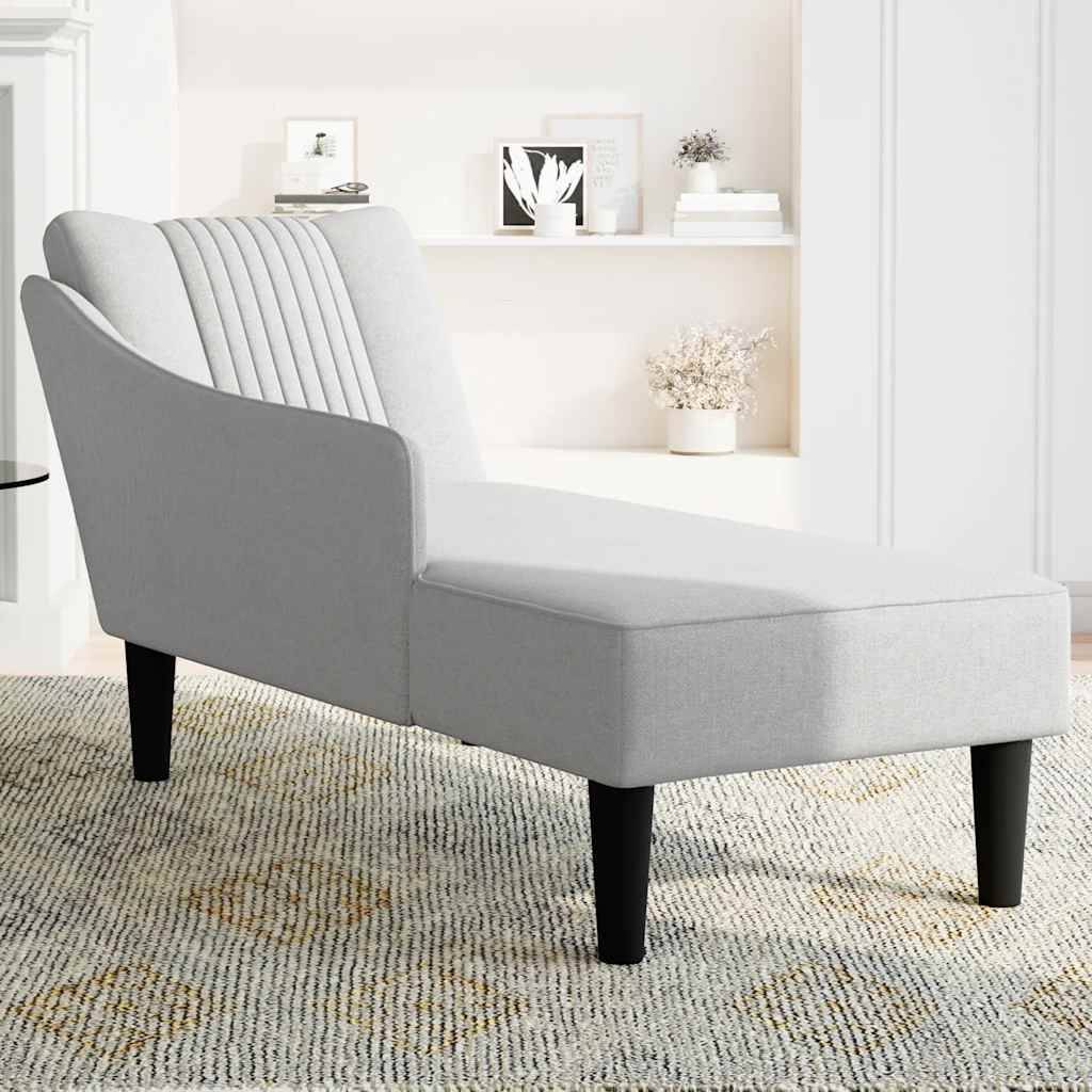 vidaXL Chaiselongue mit Rechter Armlehne Wolkengrau Stoff