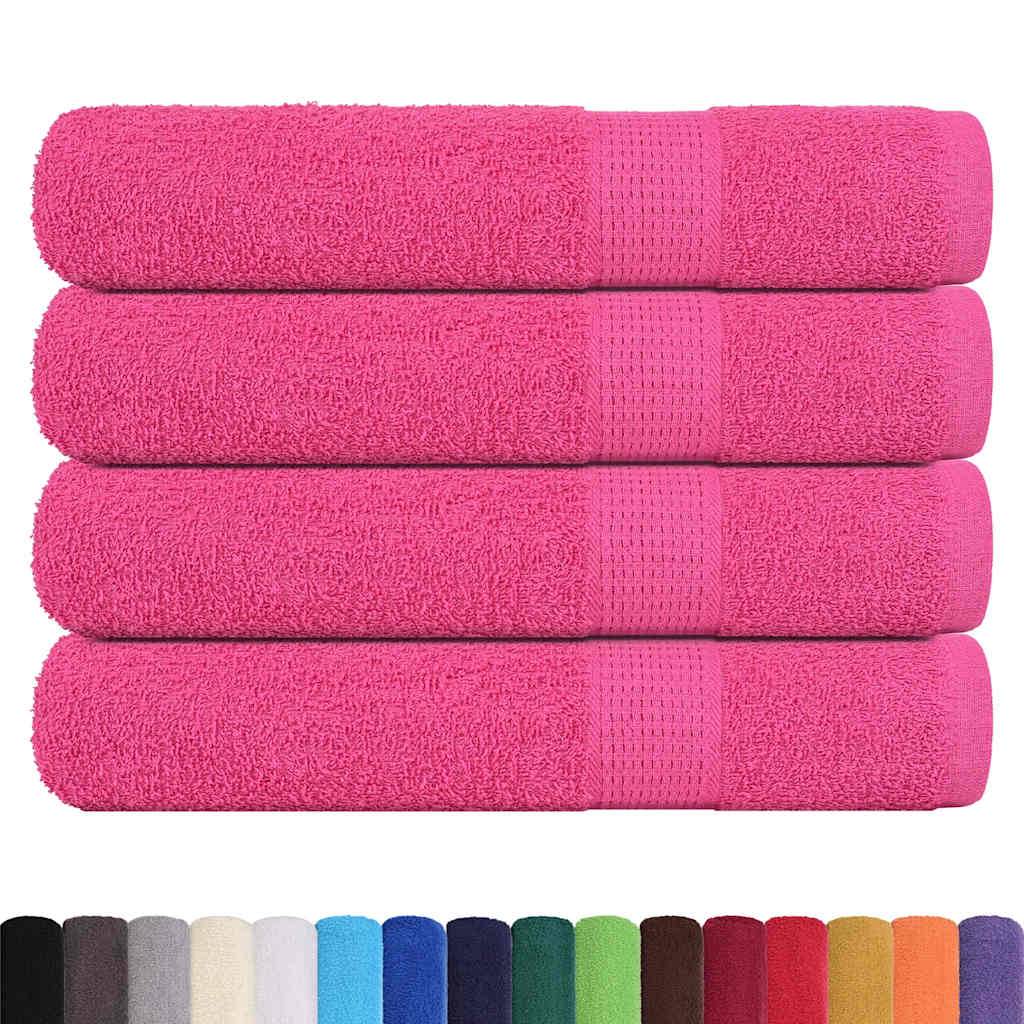 vidaXL Handtücher 4 Stk. Rosa 100x200 cm 360 g/m² 100% Baumwolle