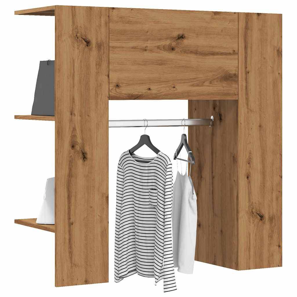 vidaXL Flurschrank Artisan-Eiche 97,5x37x99 cm Holzwerkstoff