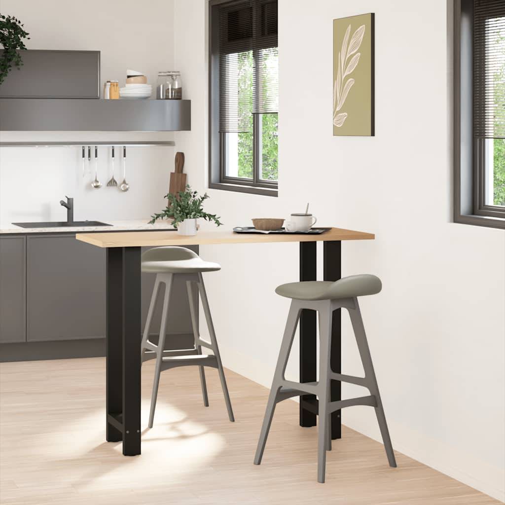 vidaXL Bartischbeine Schwarz 2 Stk. 40x(100-101) cm Stahl