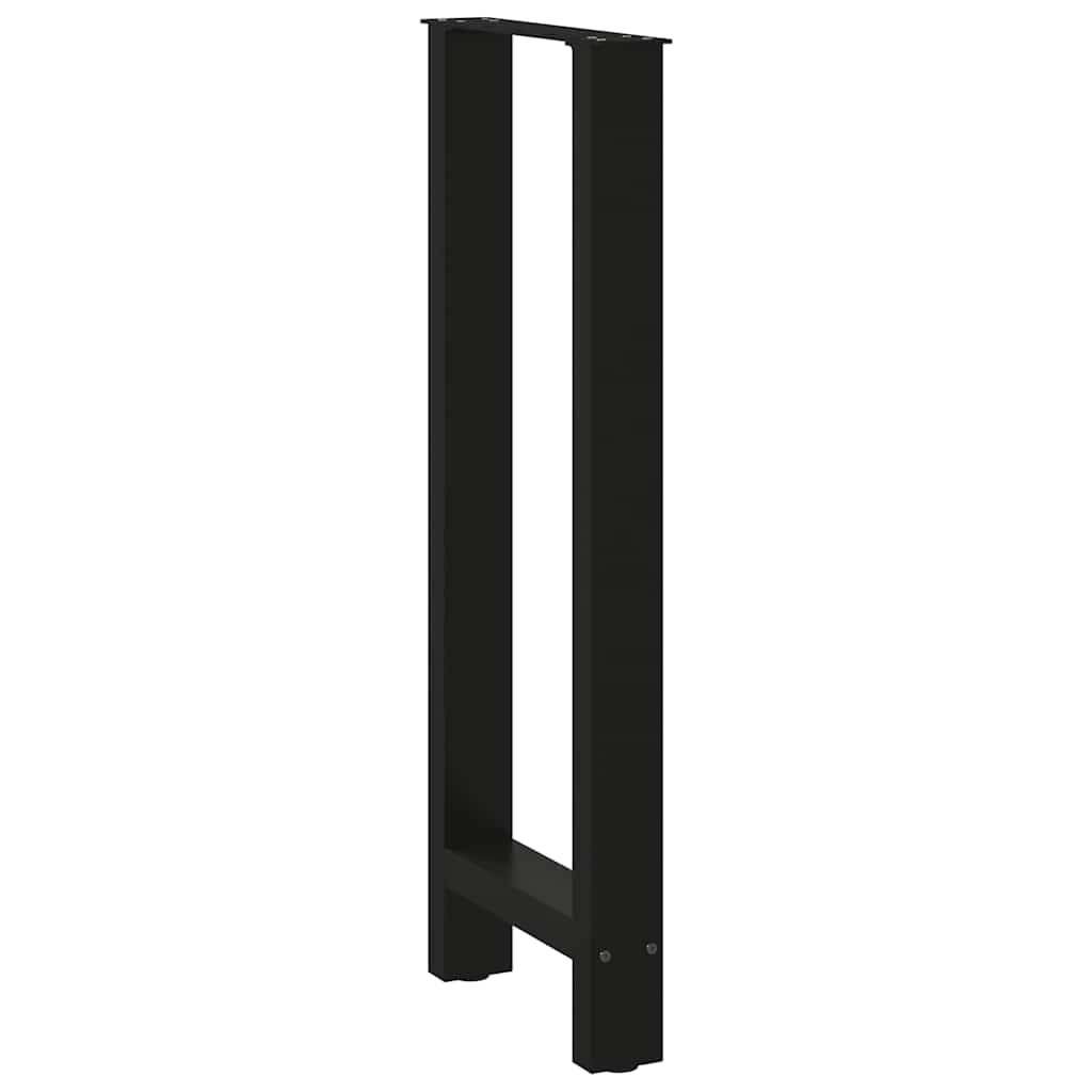 vidaXL Bartischbeine Schwarz 2 Stk. 40x(100-101) cm Stahl