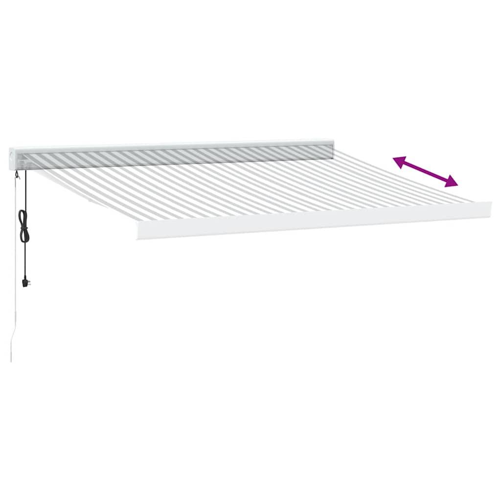 vidaXL Markise Einziehbar Anthrazit & Weiß 3,5x2,5 m Stoff & Aluminium