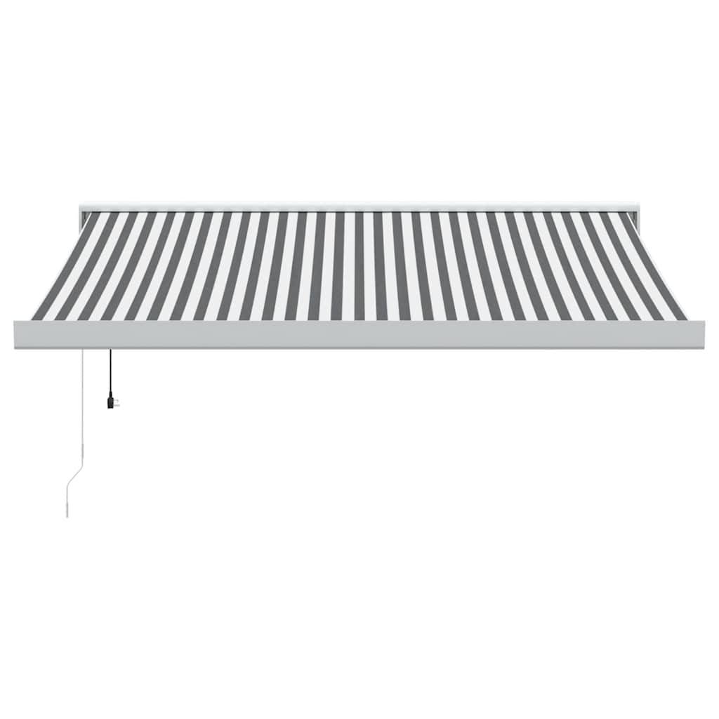 vidaXL Markise Einziehbar Anthrazit & Weiß 3,5x2,5 m Stoff & Aluminium