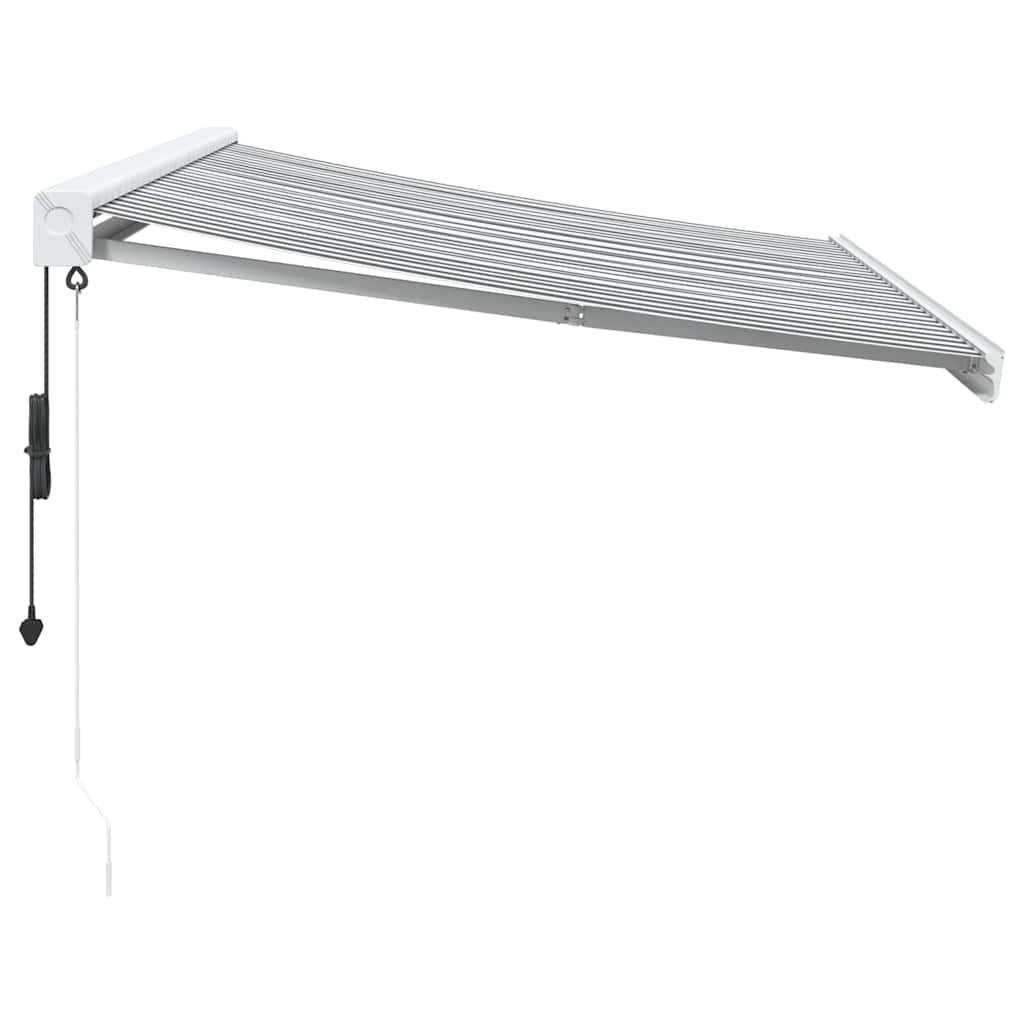 vidaXL Markise Einziehbar Anthrazit & Weiß 3,5x2,5 m Stoff & Aluminium