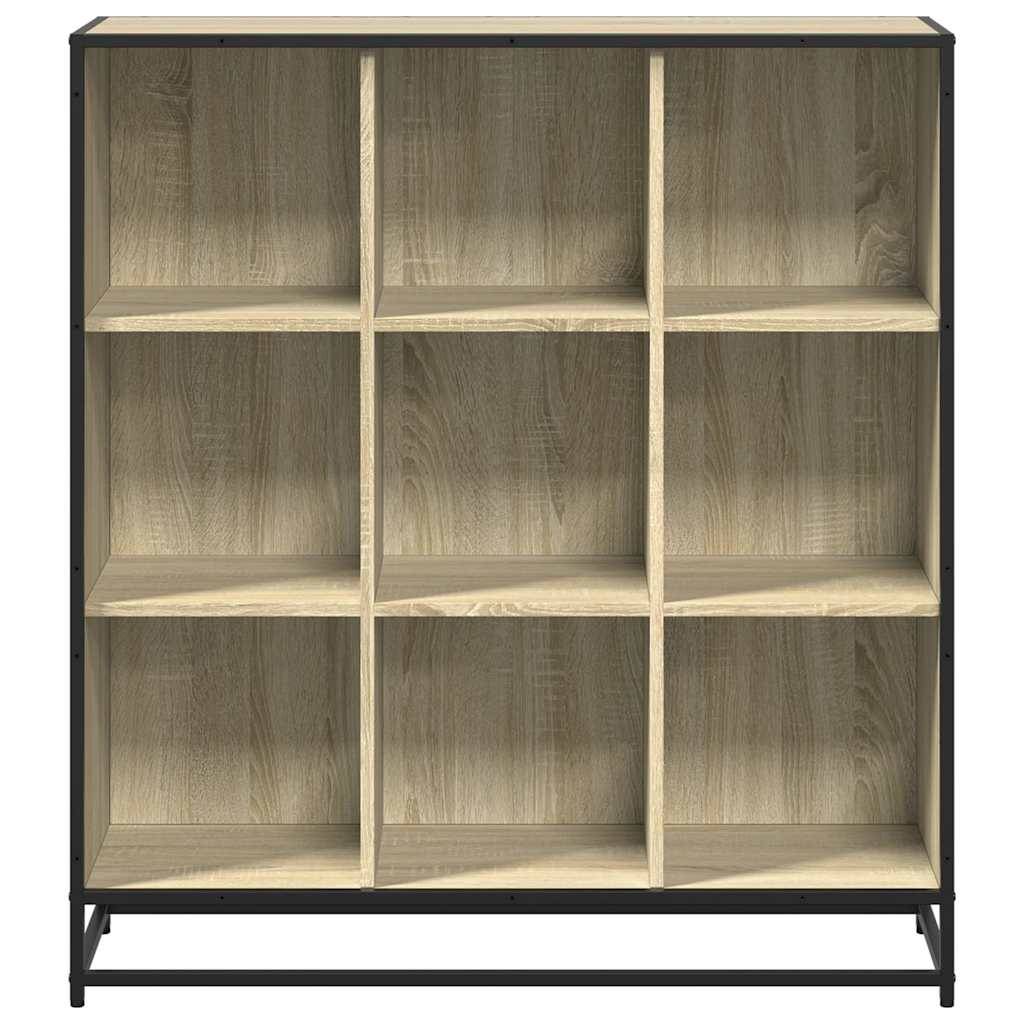 vidaXL Bücherregal Sonoma-Eiche 97,5x33x107,5 Holzwerkstoff und Metall