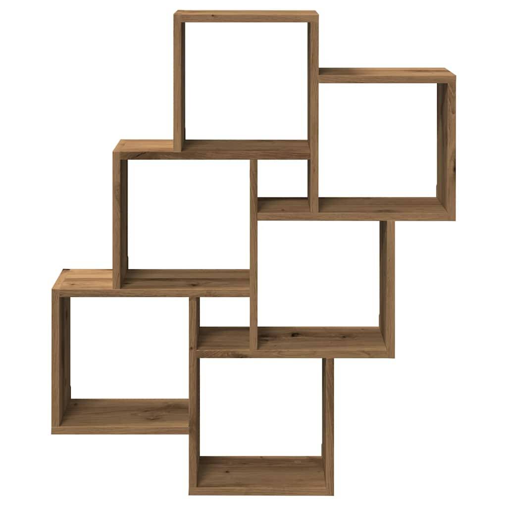 vidaXL Würfelregal Artisan-Eiche 78x15x93 cm Holzwerkstoff