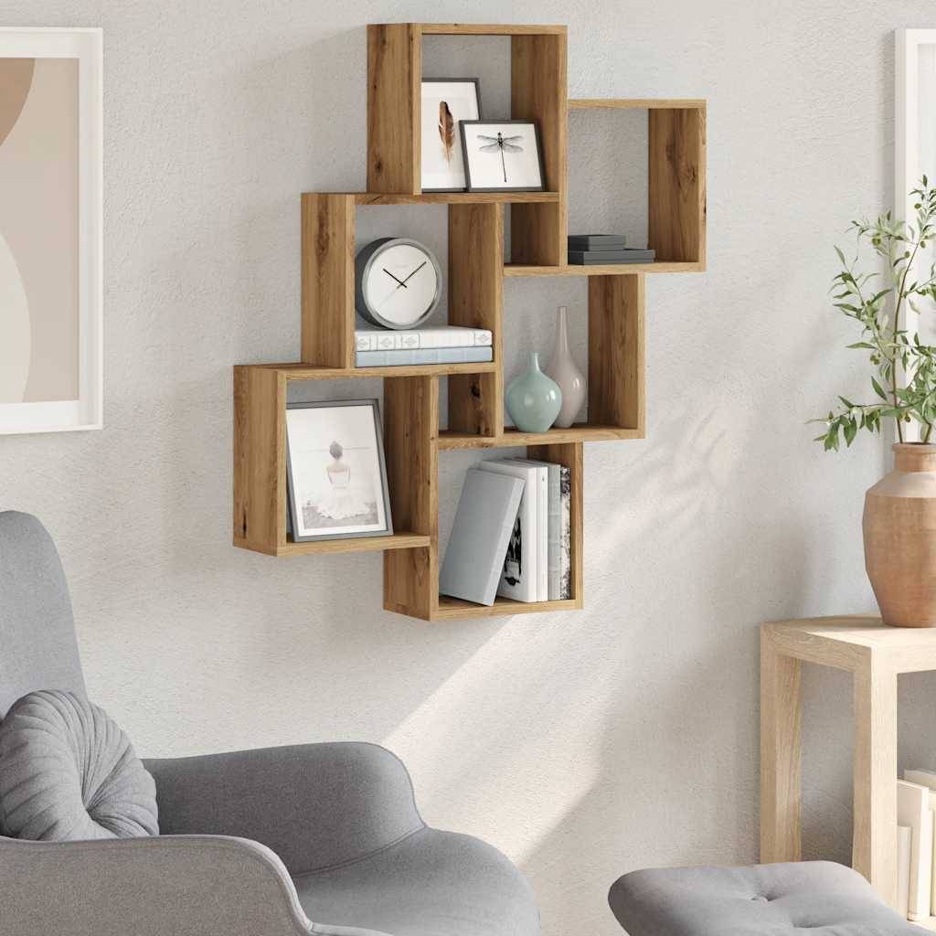 vidaXL Würfelregal Artisan-Eiche 78x15x93 cm Holzwerkstoff
