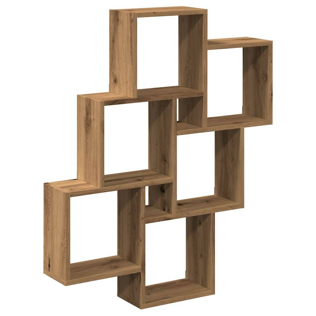 vidaXL Würfelregal Artisan-Eiche 78x15x93 cm Holzwerkstoff