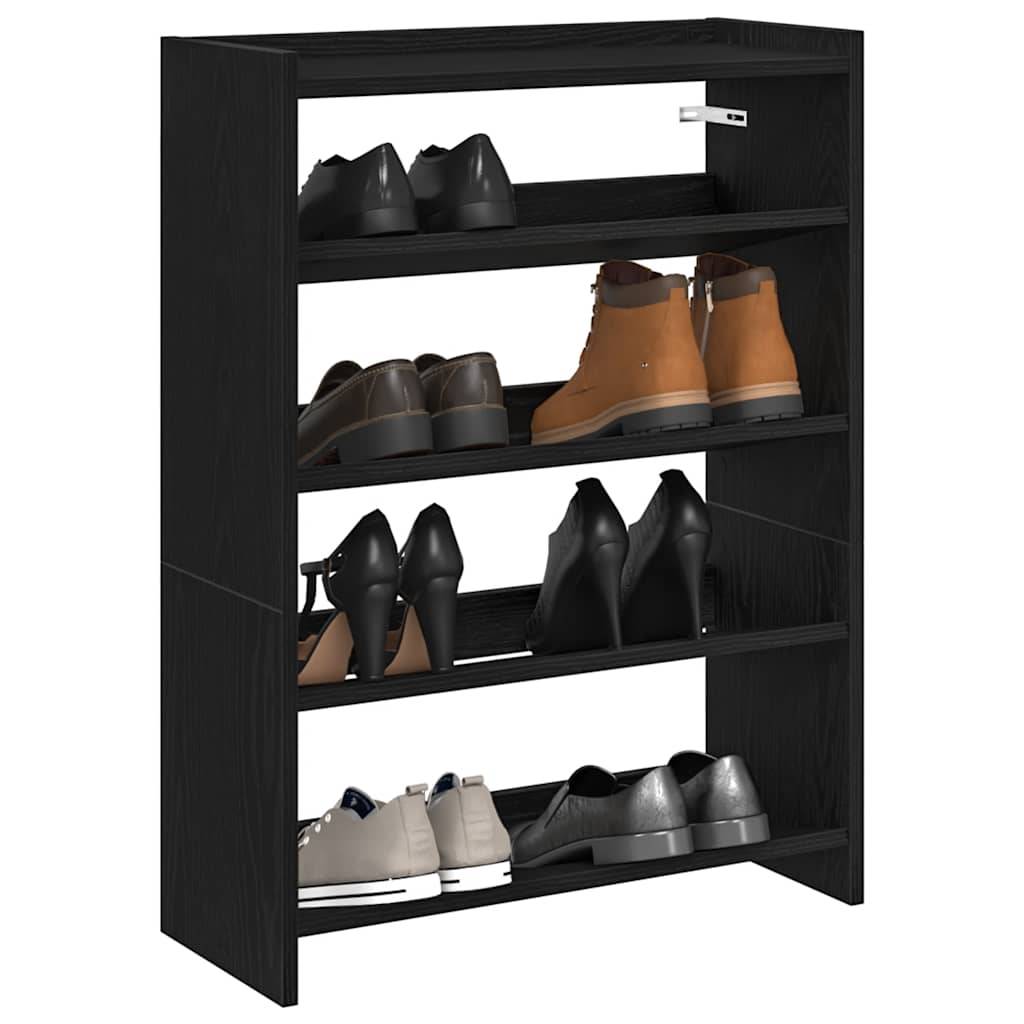 vidaXL Schuhregal Schwarz 60x25x81 cm Holzwerkstoff