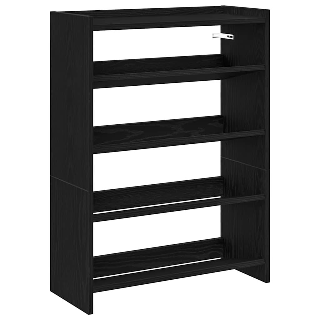 vidaXL Schuhregal Schwarz 60x25x81 cm Holzwerkstoff