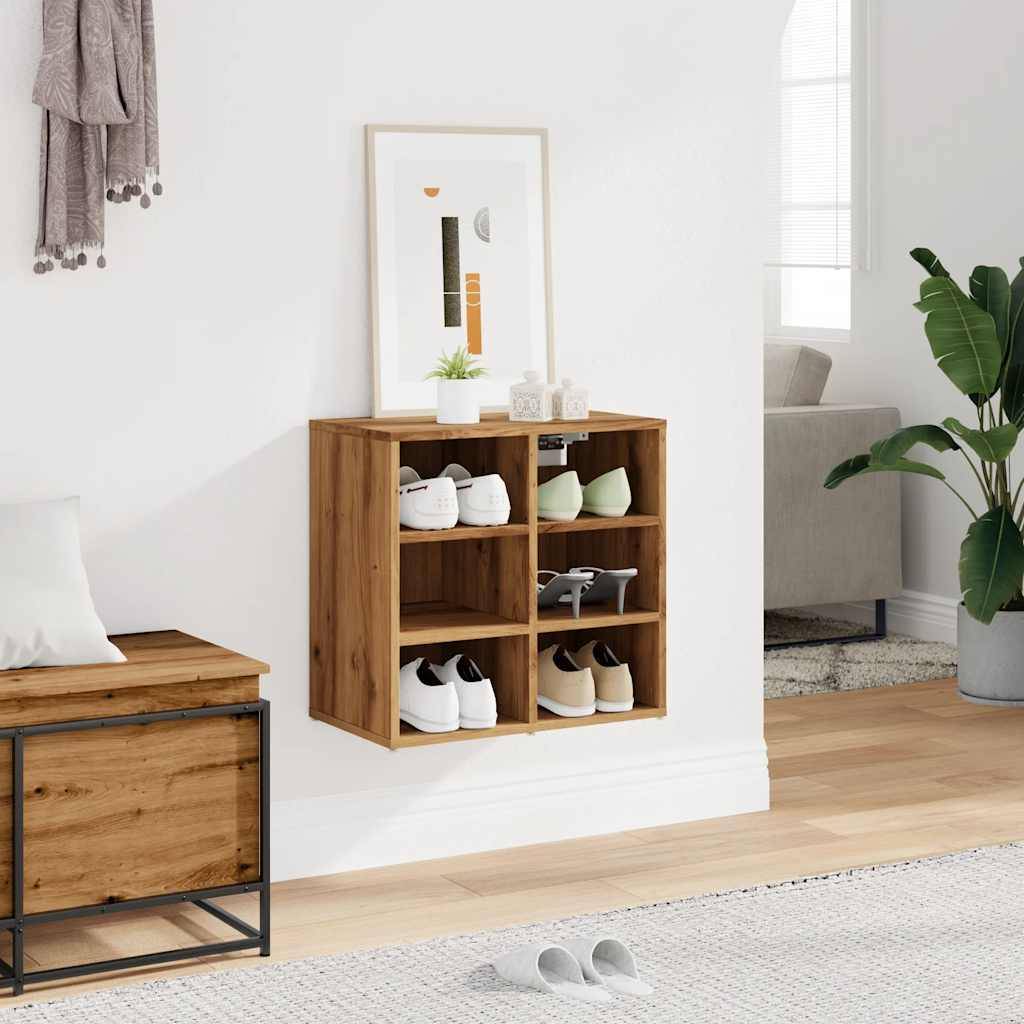 vidaXL Schuhschrank Artisan-Eiche 52x30x50 cm