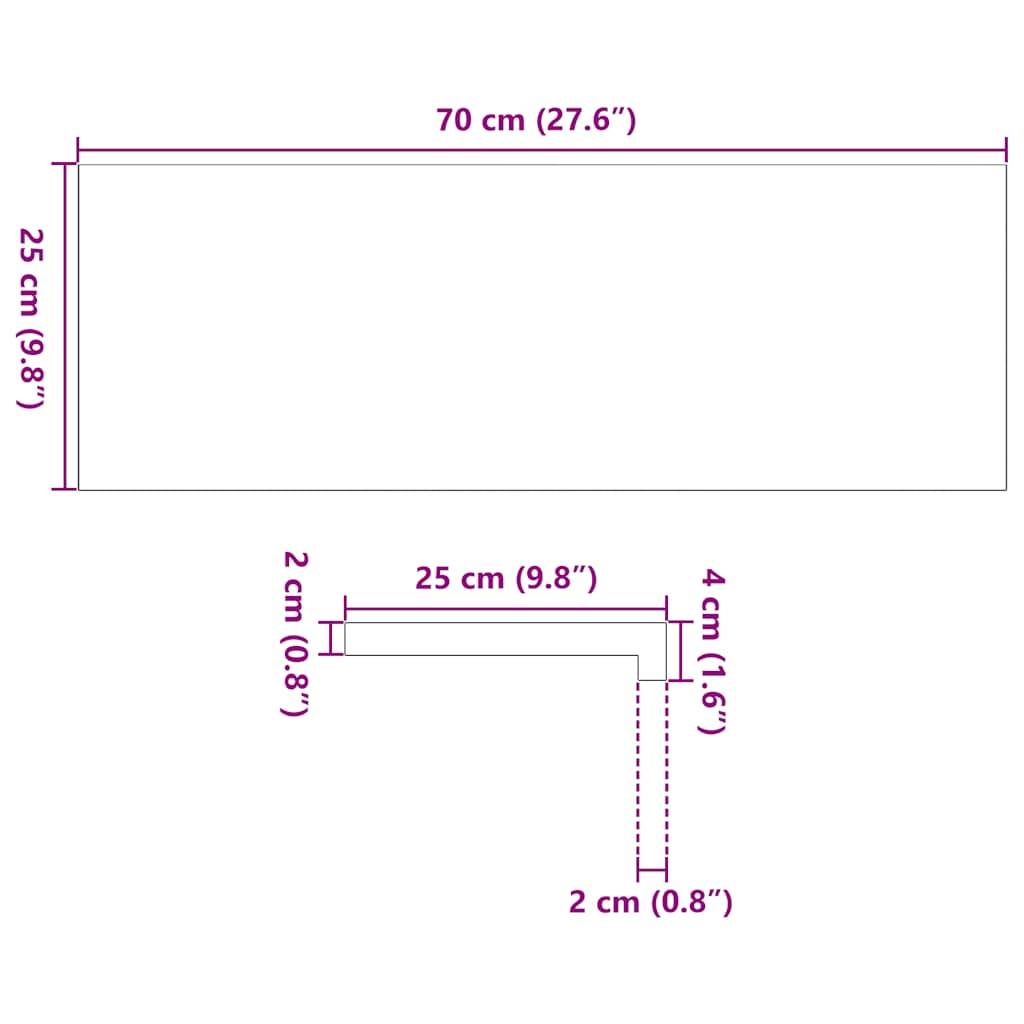 vidaXL Treppenstufen 20 Stk. Unbehandelt 70x25x2 cm Massivholz Eiche