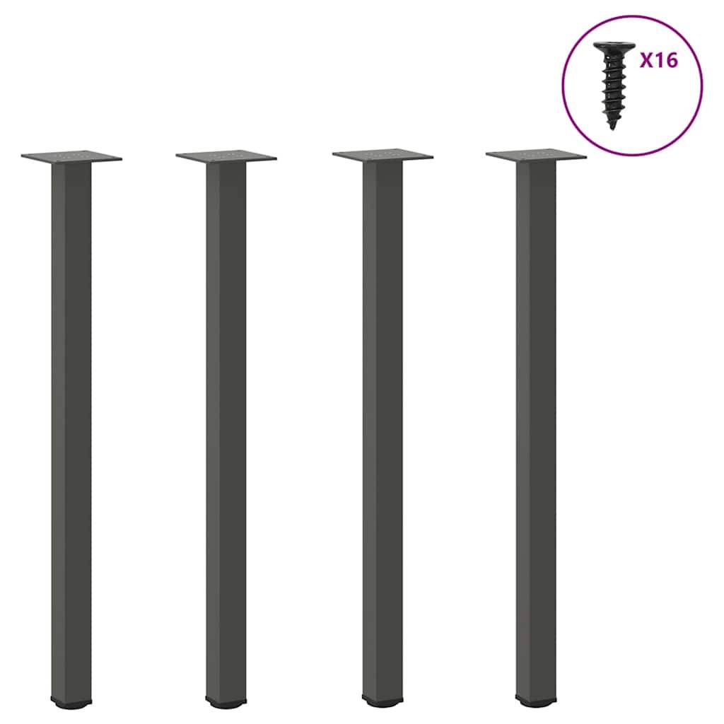 vidaXL Konsolentischbeine 4 Stk. Anthrazit 72-74 cm Stahl