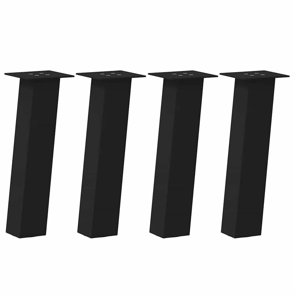 vidaXL Couchtischbeine 4 Stk. Schwarz 42 cm Stahl