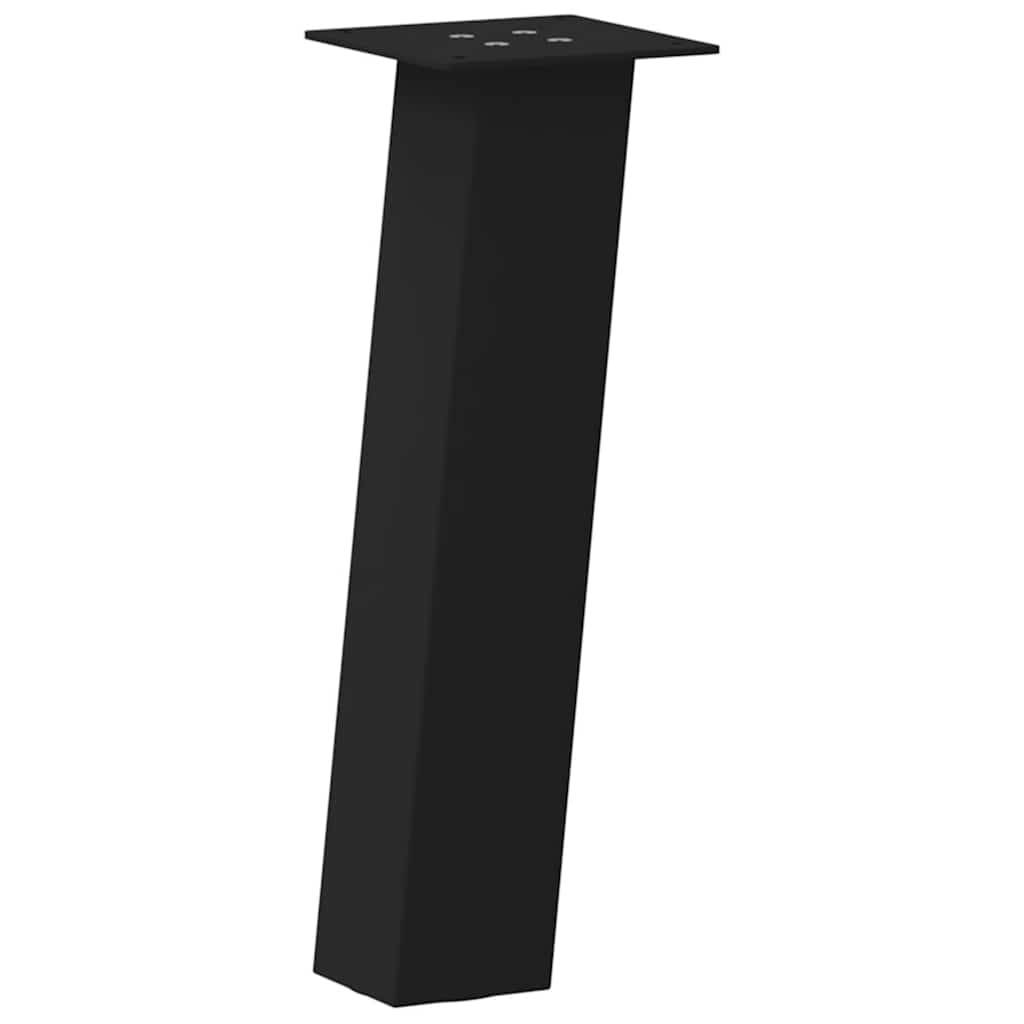 vidaXL Couchtischbeine 4 Stk. Schwarz 42 cm Stahl