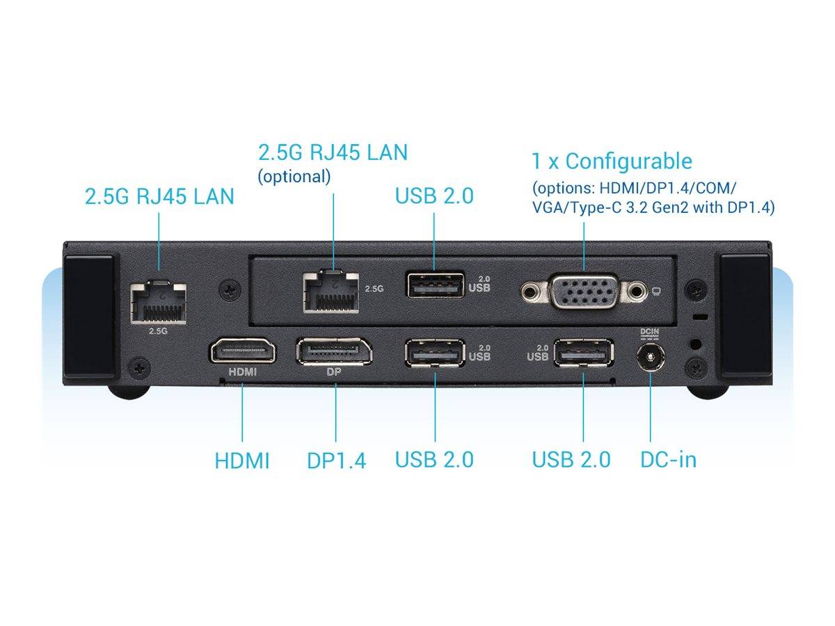 ASUS ExpertCenter PN43 - Barebone - Mini-PC - 1 x N-series N97 - RAM 0 GB - UHD Graphics - Wi-Fi 6E, Bluetooth 5.3, 1GbE