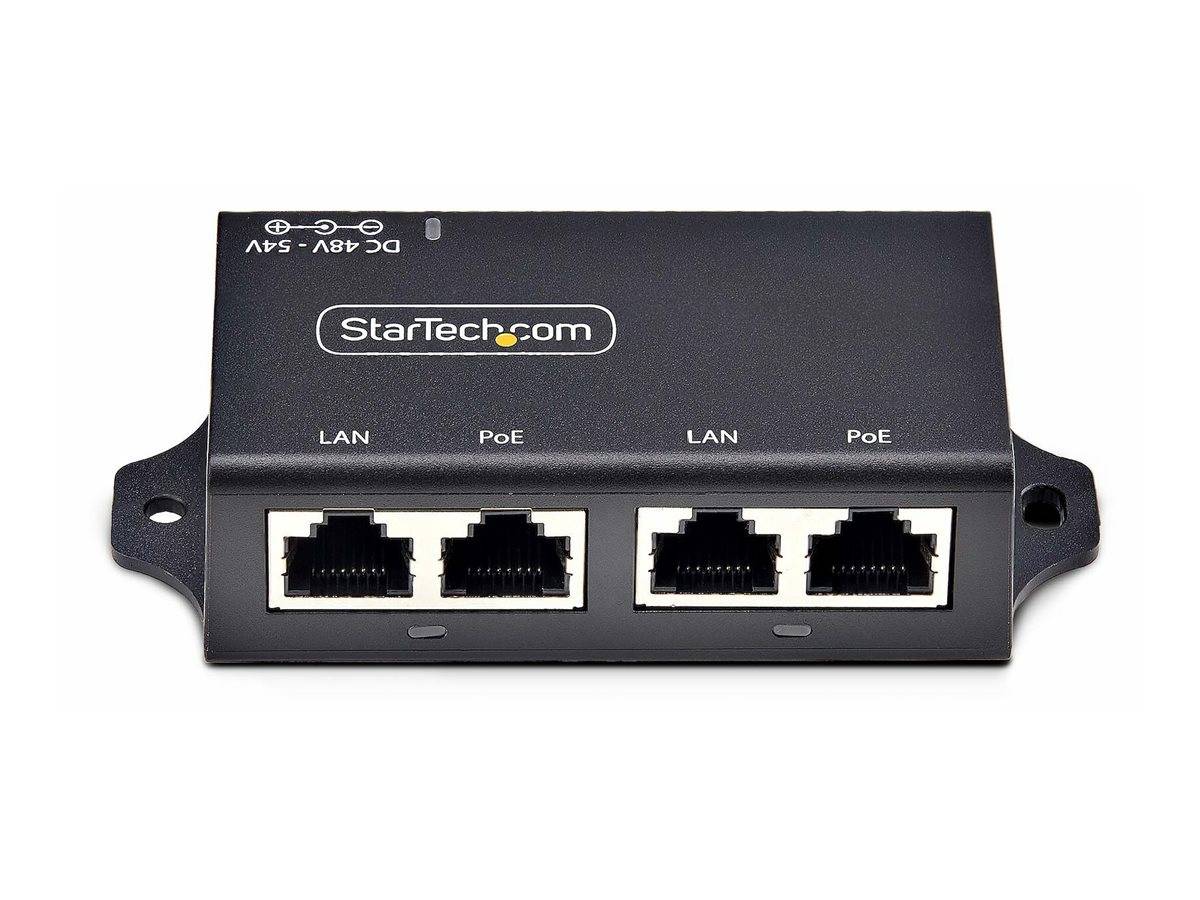 StarTech.com 2-Port Gigabit PoE+ Injector, PoE/PoE+ (802.3af/802.3at)