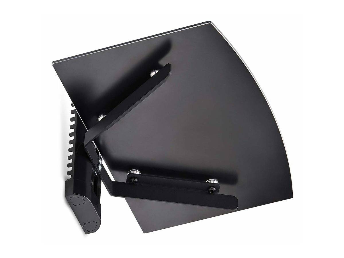StarTech.com Floating Wall-Mounted AV Shelf, Adjustable Height Shelf For Under TV, Organize A/V Equipment On Black Tempe