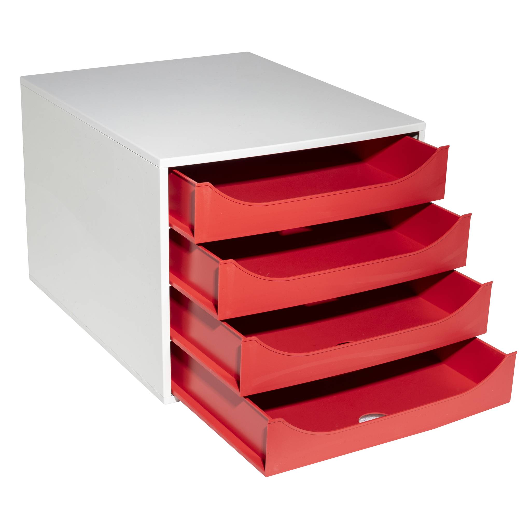 Exacompta ECOBOX Schubladenbox mit 4 Schubladen - Rot - 2286107D
