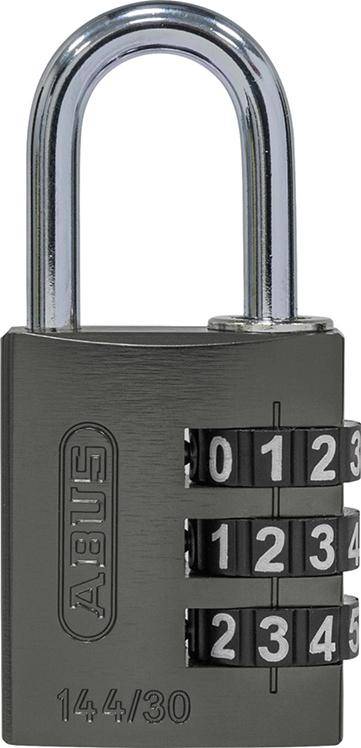 Zahlen-Hangschloss 144/30 titanium Lock-Tag - Artikel: 4003318809323