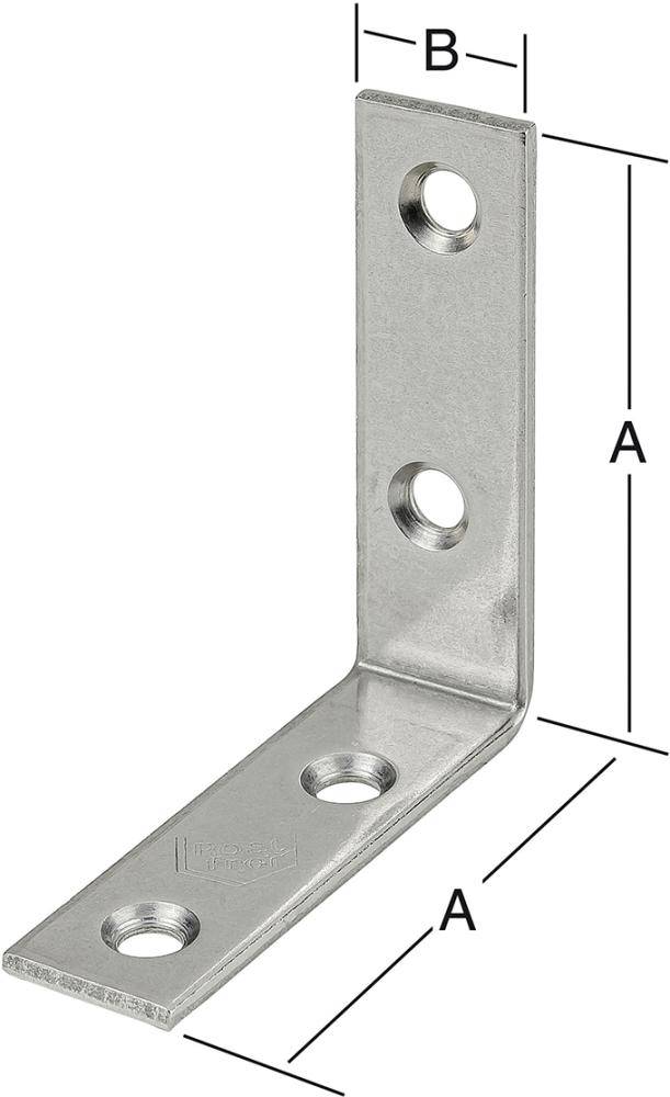 Stuhlwinkel 25x25x2mm blau verzinkt - Artikel: 4003984006279