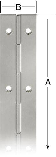 Stangenscharnier 32X2040 mm Edelstahl Rostfrei (V2A) - Artikel: 4003984020015