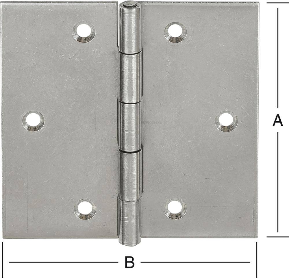 Scharnier käntig 100x100 mm Edelstahl - Artikel: 4003984020305