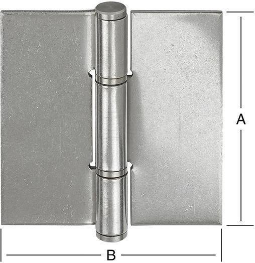 Türscharnier 90X85mm ungebohrt, Edelst - Artikel: 4003984020510