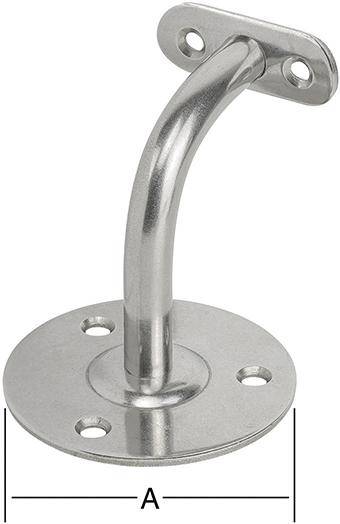 Handlaufst. fest 90° o.Rosette RF (V2A) - Artikel: 4003984101615