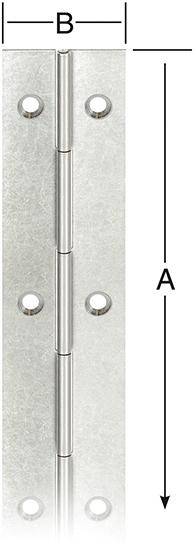 Stangenscharnier 32X2040 vernick. - Artikel: 4003984110044