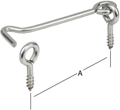 Sturmhaken m.Öse 120mm Edelstahl V2A - Artikel: 4003984180665