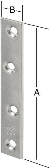 Verbindungsblech 60X15 verz. - Artikel: 4003984200523