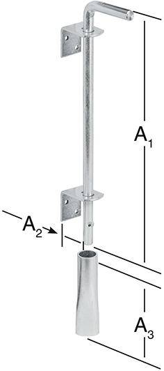 Bodenschieb 400X65X150 m.Rohr u. 2 Wink.verz - Artikel: 4003984320368