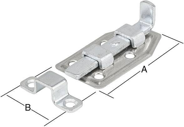 Mini-Riegel m.Schlaufe 40x22 mm verz. - Artikel: 4003984430814