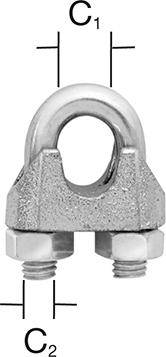 Seilklemme bis 6 mm verz. 2 St. - Artikel: 4003984662246