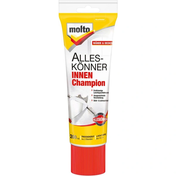 Fertigspachtel 200 ml Champion lleskoenner innen molto - Artikel: 4007591724496 Fertigspachtel 200 ml Champion lleskoenner innen molto - Artikel: 4007591724496