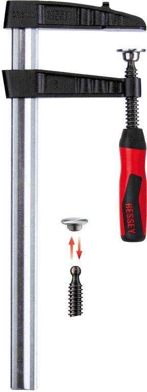 Schraubwzinge Temperguss mit 2-Komponenten-Heft 1250x120mm / 35x11mm BESSEY - Artikel: 4008158030302