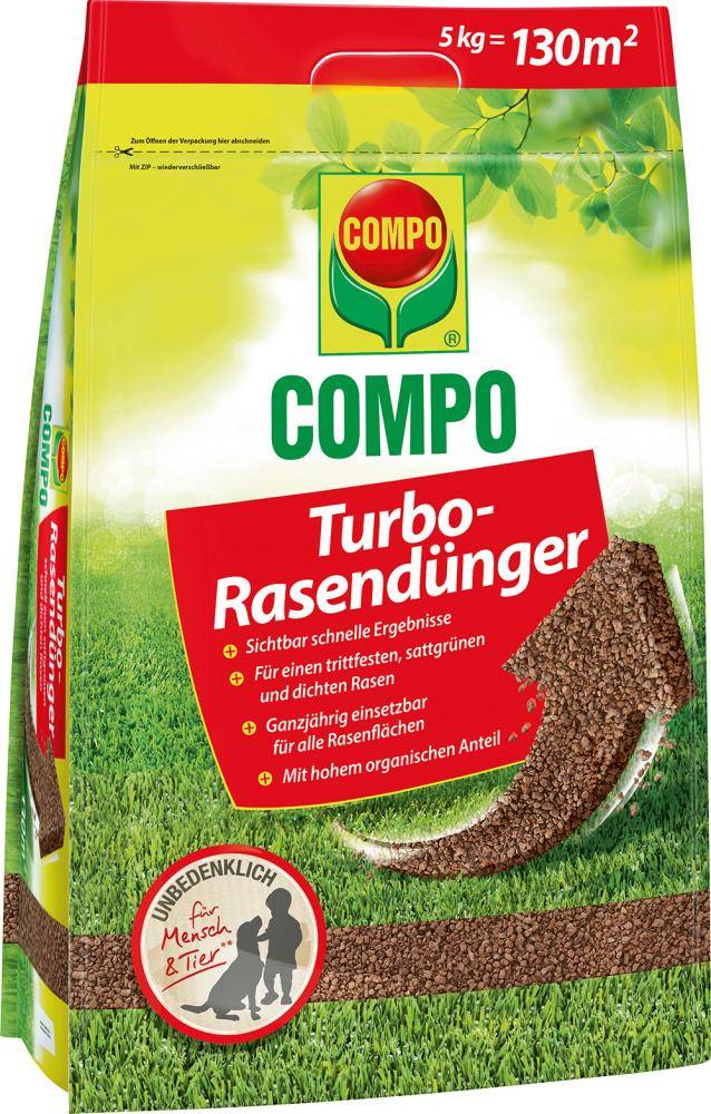 Turbo-Rasendünger 5 kg Beutel - Artikel: 4008398185961