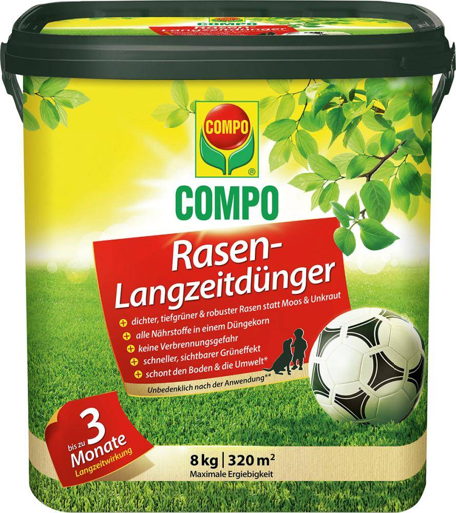 Rasen-Langzeitdünger 8 kg Eimer - Artikel: 4008398463342