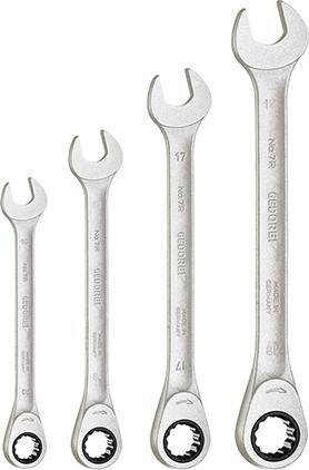Ratschenschlüssel-Satz gerade 10-19mm 4-teilig in Tasche Gedore - Artikel: 4010886891155