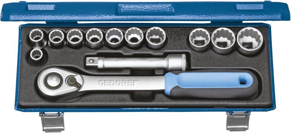 Steckschl.Grt. 1/2" 13tlg. D19 KMU-20 Gedore - Artikel: 4010886930236