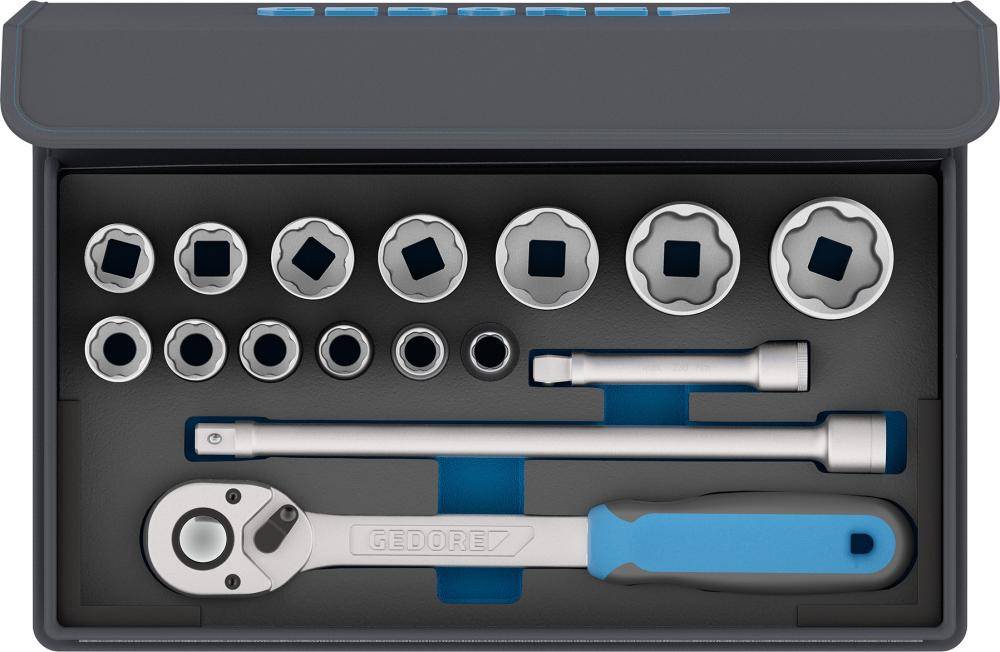 Steckschlüsseleinsatz- Satz TC 19-MU-10 in Textiltasche C-Profil 1/2" Gedore - Artikel: 4010886951033