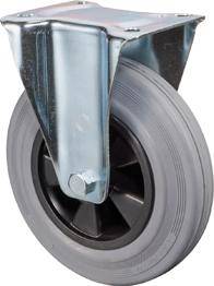 Bockrolle 80mm L410.B46 Platte,Gummi grau,RL L410.B46.080 - Artikel: 4021885016944