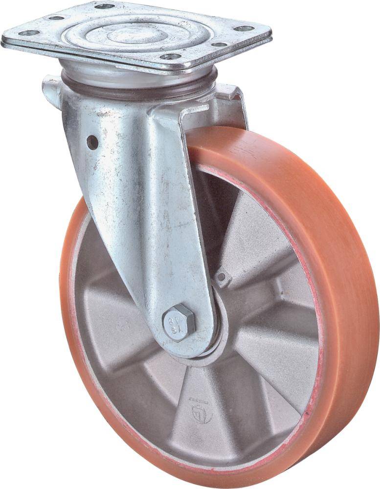 Lenkrolle 80mm N100.B90 Platte,Polyure Guss,KL N100.B90.081 - Artikel: 4021885081874